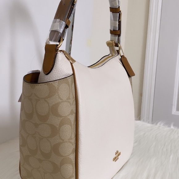 New💃Coach Rori Shoulder Bag Colorblock Signature Canvas - Picture 6 of 11